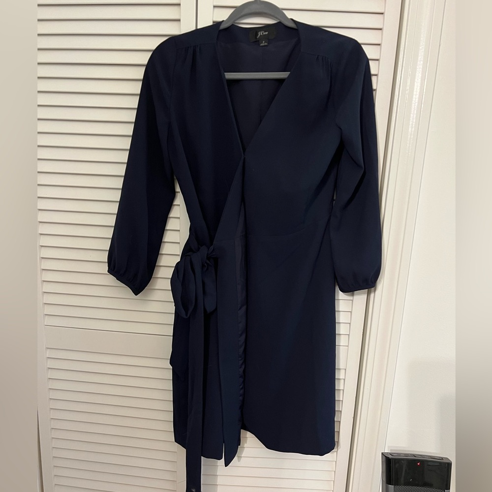 Jcrew Wrap Dress Navy-2